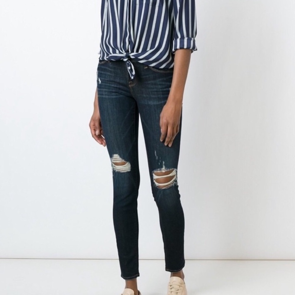 Frame Distressed Le Skinny de Jeanne in Pembridge Grove Size 24